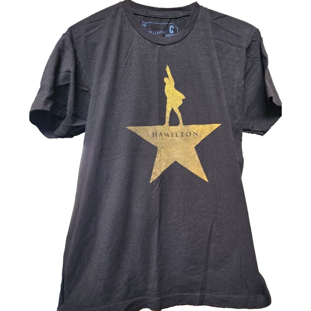 Hamilton Broadway Musical T-Shirt Black Size Large New York